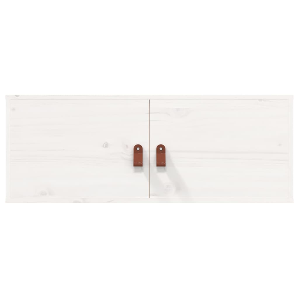 Wall Cabinet White 80x30x30 cm Solid Wood Pine