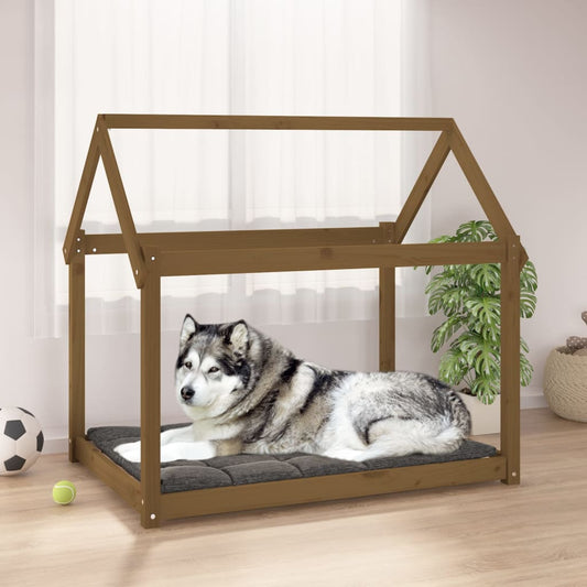 Dog Bed Honey Brown 111x80x100 cm Solid Wood Pine