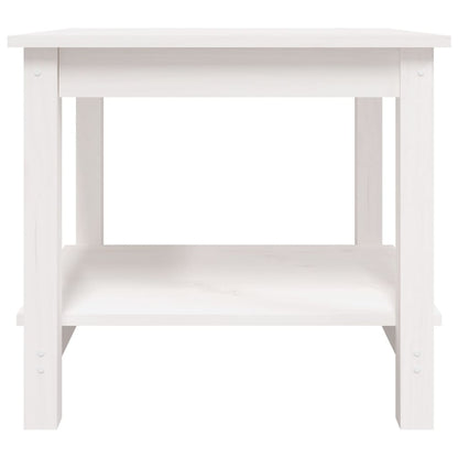 Coffee Table White 50x50x45 cm Solid Wood Pine