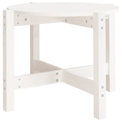 Coffee Table White Ø 62.5x45 cm Solid Wood Pine