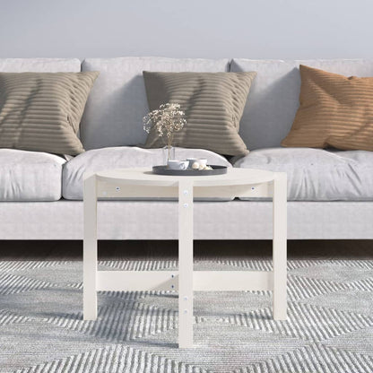 Coffee Table White Ø 62.5x45 cm Solid Wood Pine