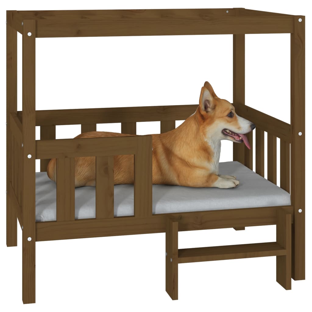 Dog Bed Honey Brown 95.5x73.5x90cm Solid Wood Pine