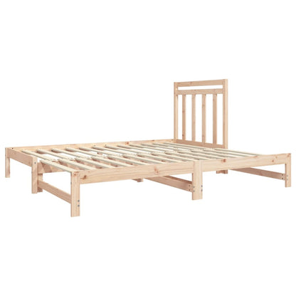 Pull-out Day Bed 2x(90x190) cm Solid Wood Pine