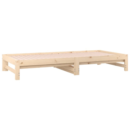 Pull-out Day Bed 2x(90x190) cm Solid Wood Pine