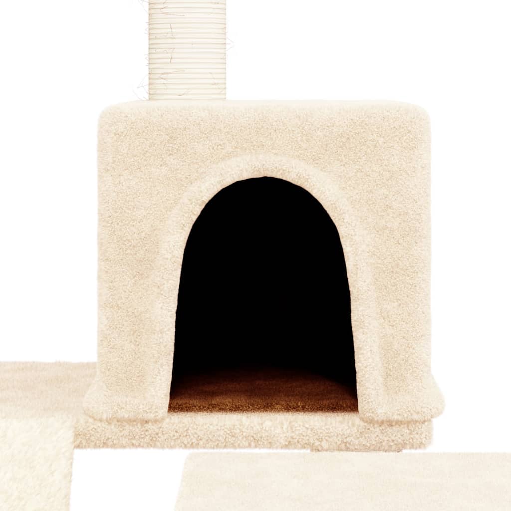 Cat Tree with Sisal Scratching Posts Cream 82 cm