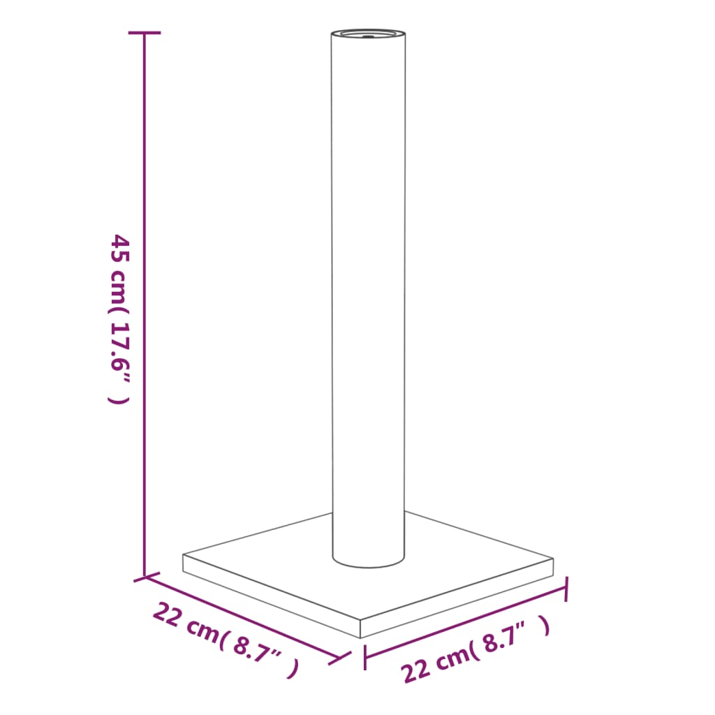 Cat Scratching Post Cream 22x22x45 cm