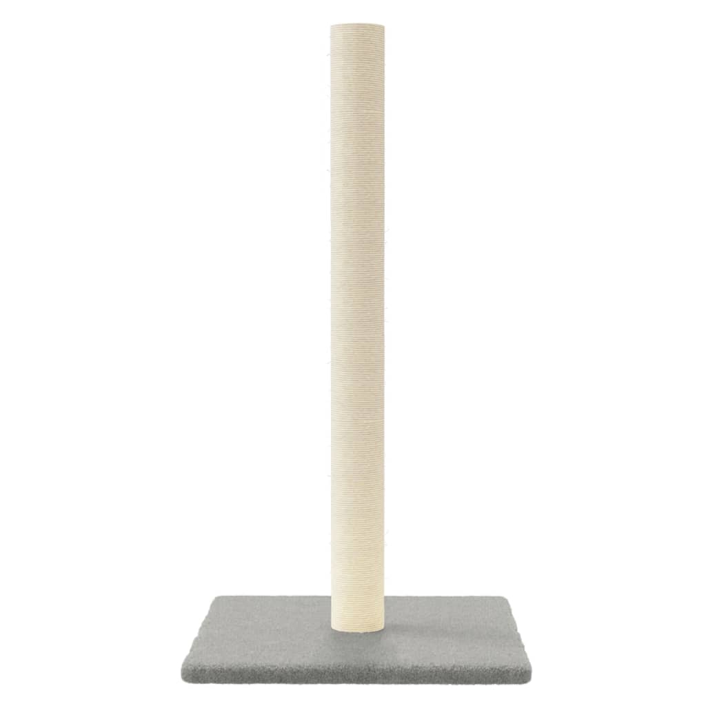 Cat Scratching Post Light Grey 35x35x70 cm