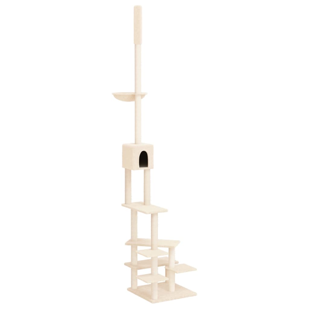 Floor to Ceiling Cat Tree Cream 268.5-294.5 cm