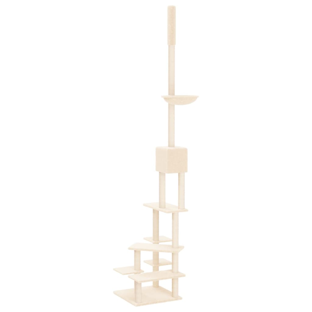 Floor to Ceiling Cat Tree Cream 268.5-294.5 cm