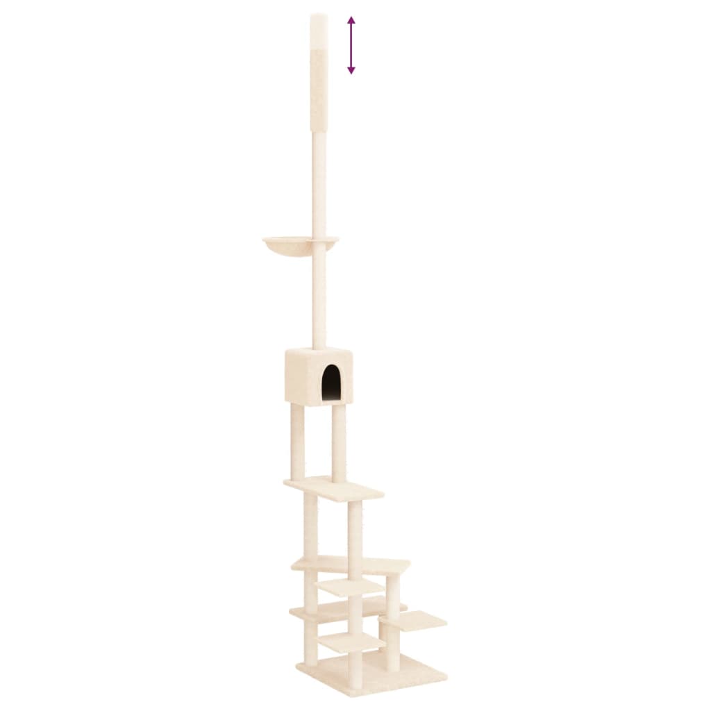 Floor to Ceiling Cat Tree Cream 268.5-294.5 cm