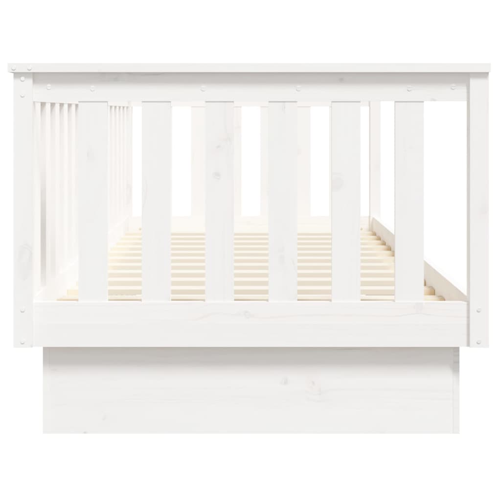 Day Bed without Mattress White 100x200 cm Solid Wood Pine