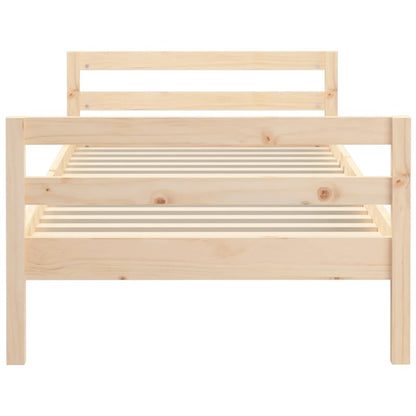 Bed Frame 90x190 cm Single Solid Wood Pine