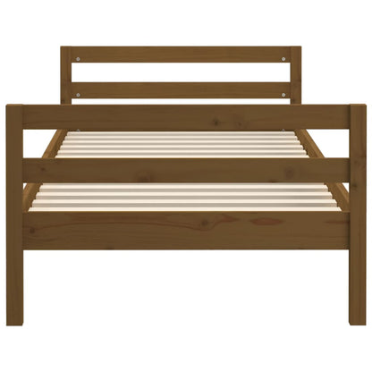 Bed Frame Honey Brown 90x190 cm Single Solid Wood Pine