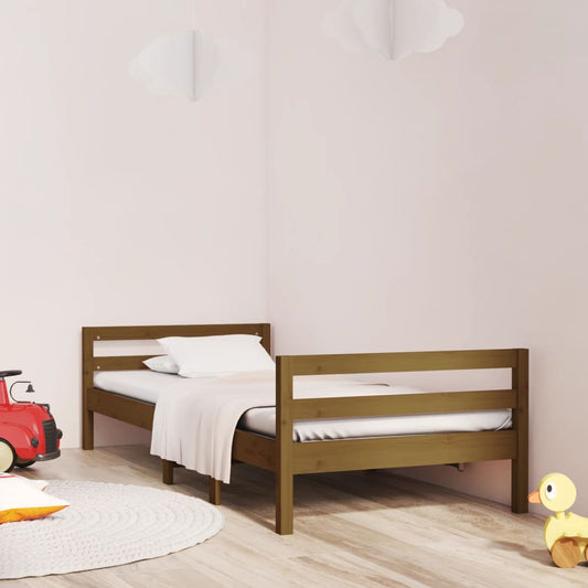 Bed Frame Honey Brown 90x190 cm Single Solid Wood Pine