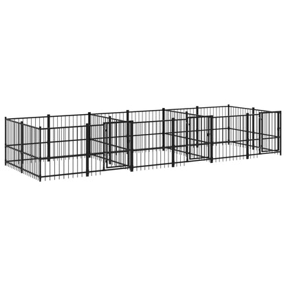 Outdoor Dog Kennel Steel 11.26 m²