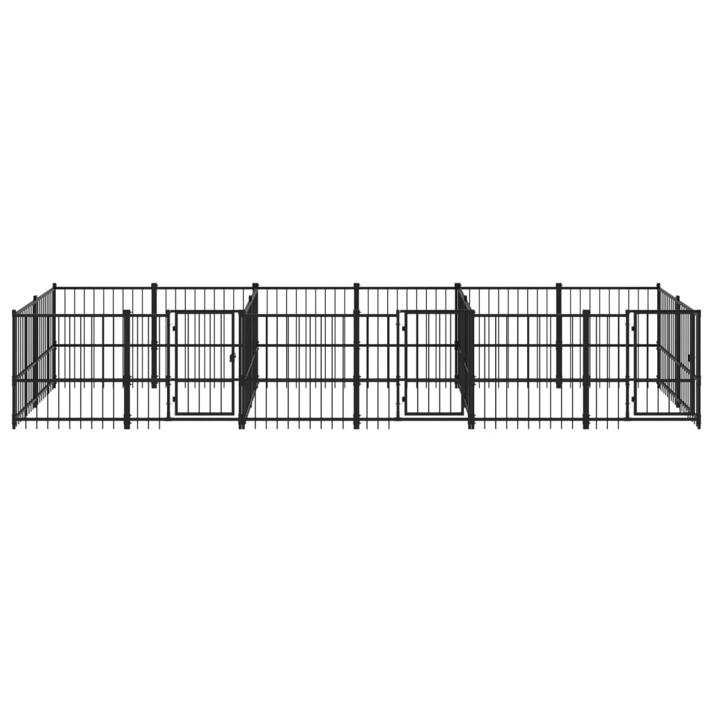 Outdoor Dog Kennel Steel 11.26 m²