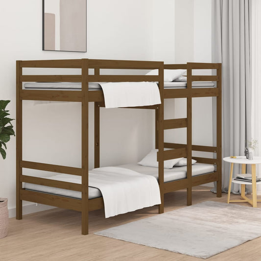 Bunk Bed Honey Brown 90x200 cm Solid Wood Pine