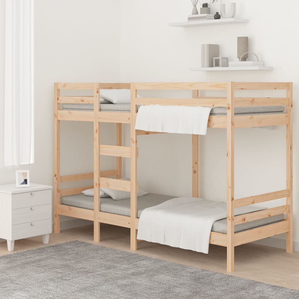 Bunk Bed 75x190 cm 2FT6 Small Single Solid Wood Pine