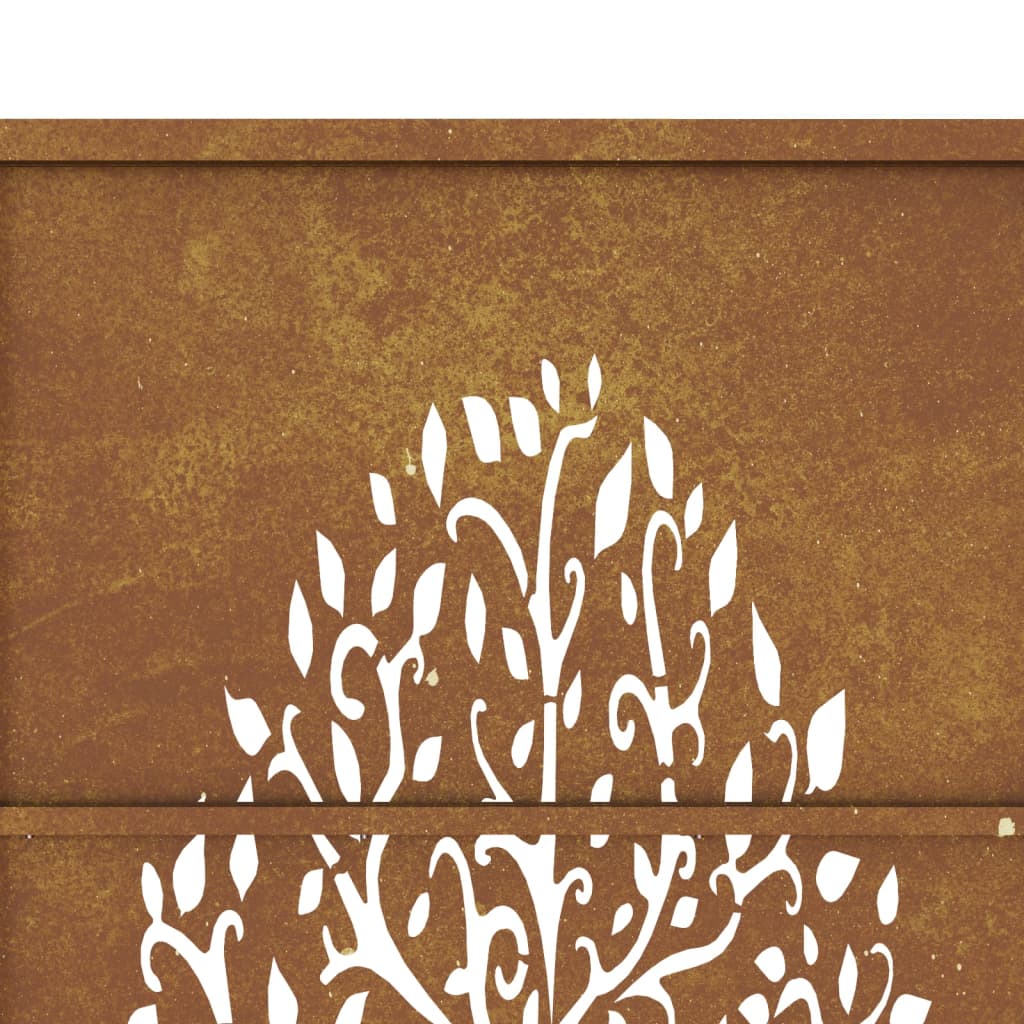 Garden Gate 105x205 cm Corten Steel Tree Design