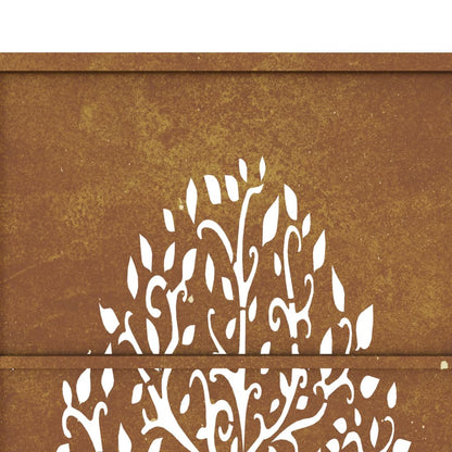 Garden Gate 105x205 cm Corten Steel Tree Design