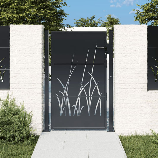 Garden Gate Anthracite 105x130 cm Steel Grass Design