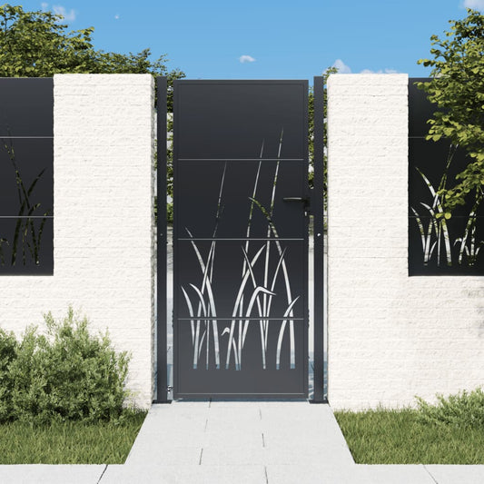 Garden Gate Anthracite 105x205 cm Steel Grass Design