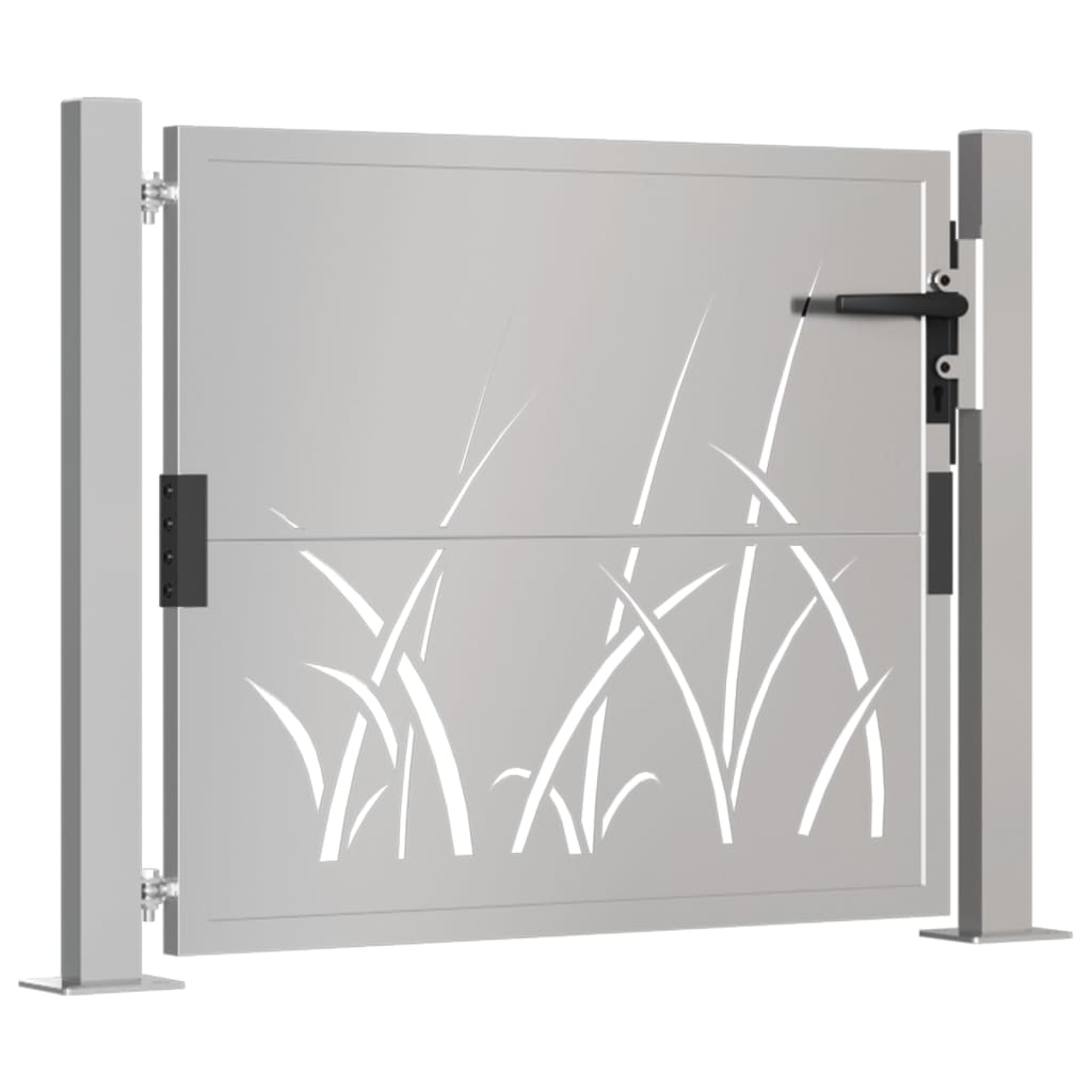 Garden Gate 105x80 cm Corten Steel Grass Design