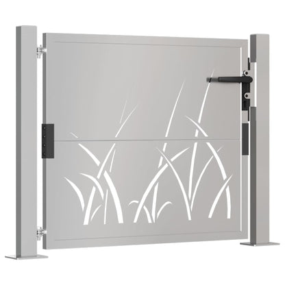 Garden Gate 105x80 cm Corten Steel Grass Design