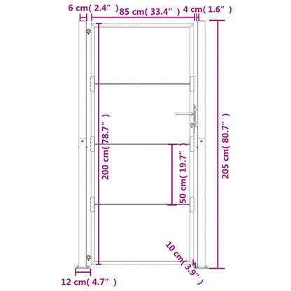 Garden Gate 105x205 cm Corten Steel