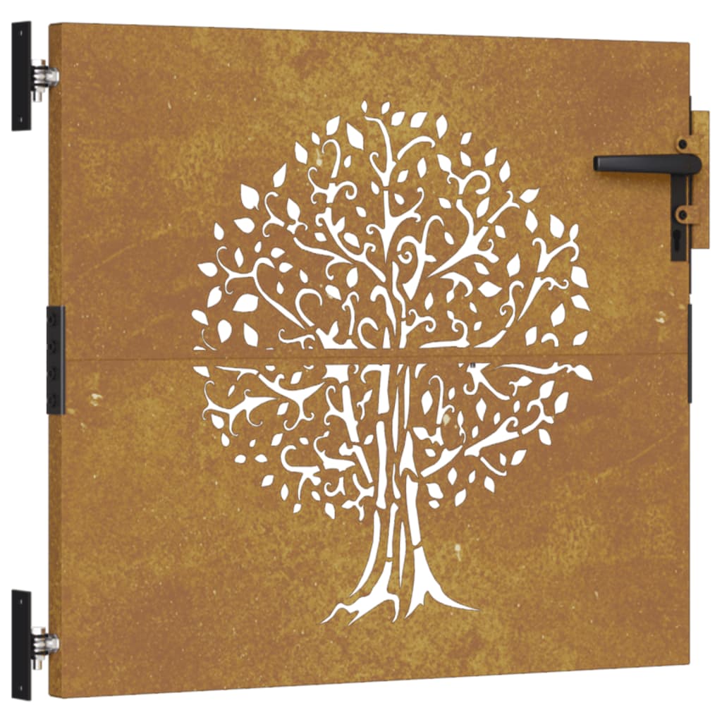 Garden Gate 85x75 cm Corten Steel Tree Design