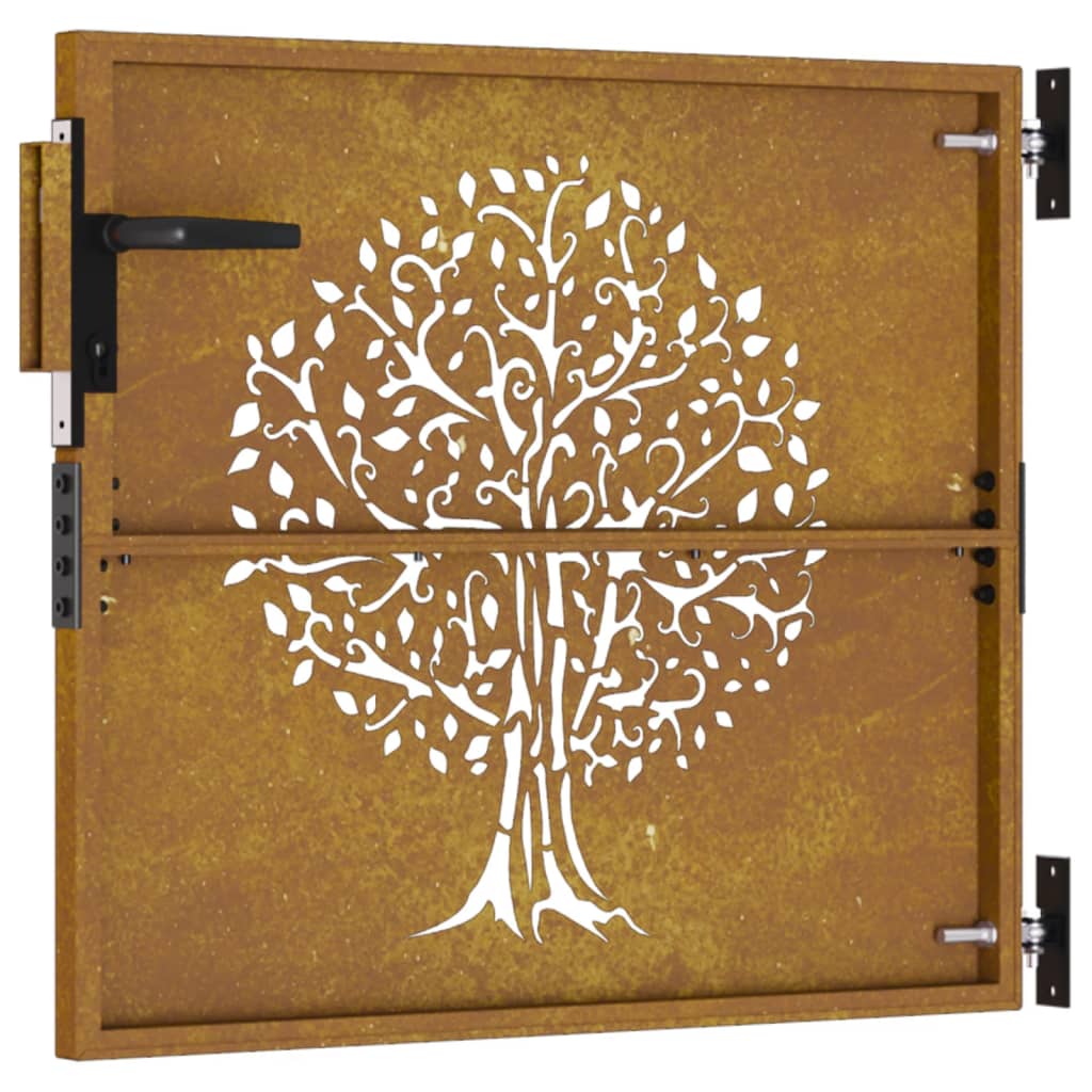 Garden Gate 85x75 cm Corten Steel Tree Design