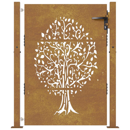 Garden Gate 105x130 cm Corten Steel Tree Design