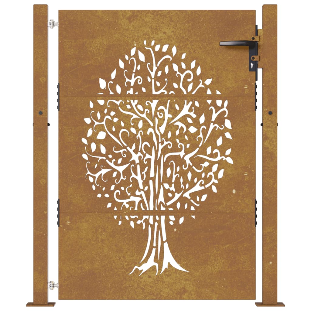 Garden Gate 105x155 cm Corten Steel Tree Design