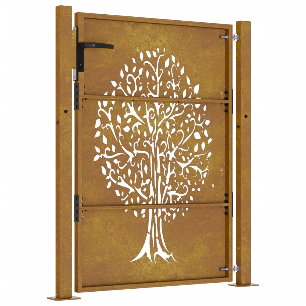 Garden Gate 105x155 cm Corten Steel Tree Design