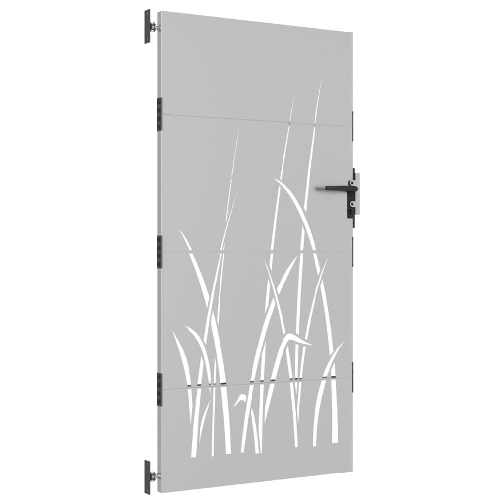 Garden Gate 85x200 cm Corten Steel Grass Design