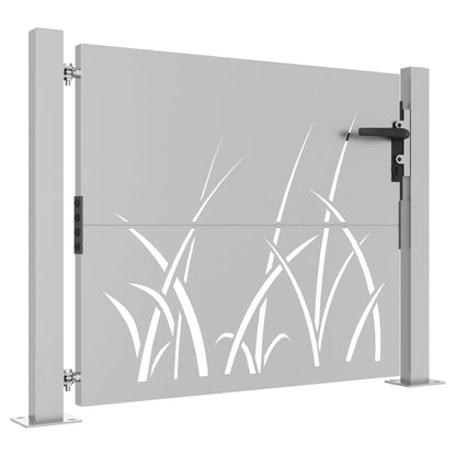 Garden Gate 105x80 cm Corten Steel Grass Design