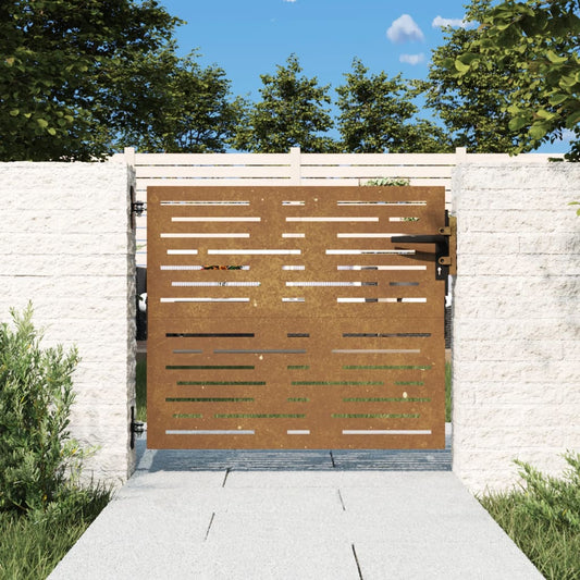 Garden Gate 85x75 cm Corten Steel Square Design