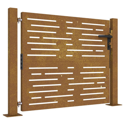 Garden Gate 105x80 cm Corten Steel Square Design