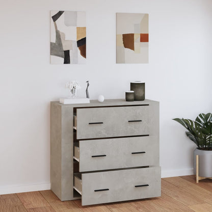 Sideboard Concrete Grey 80x33x70 cm Engineered Wood