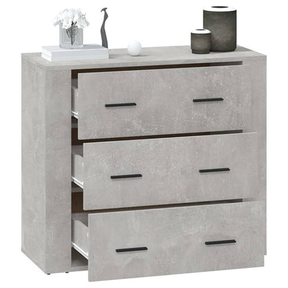 Sideboard Concrete Grey 80x33x70 cm Engineered Wood