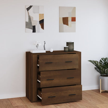 Sideboard Brown Oak 80x33x70 cm Engineered Wood