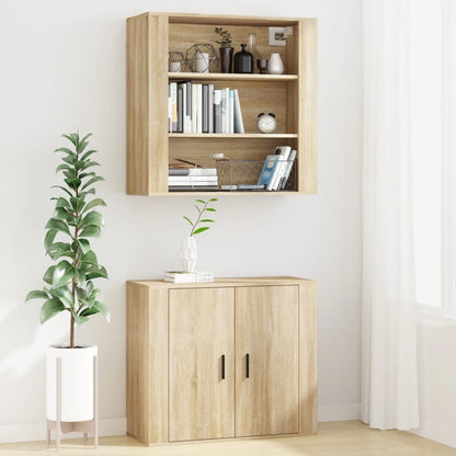 Wall Cabinet Sonoma Oak 80x33x80 cm Engineered Wood