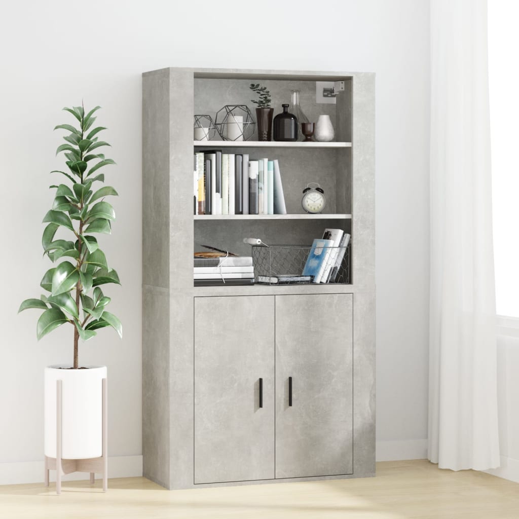 Wall Cabinet Concrete Grey 80x33x80 cm Engineered Wood