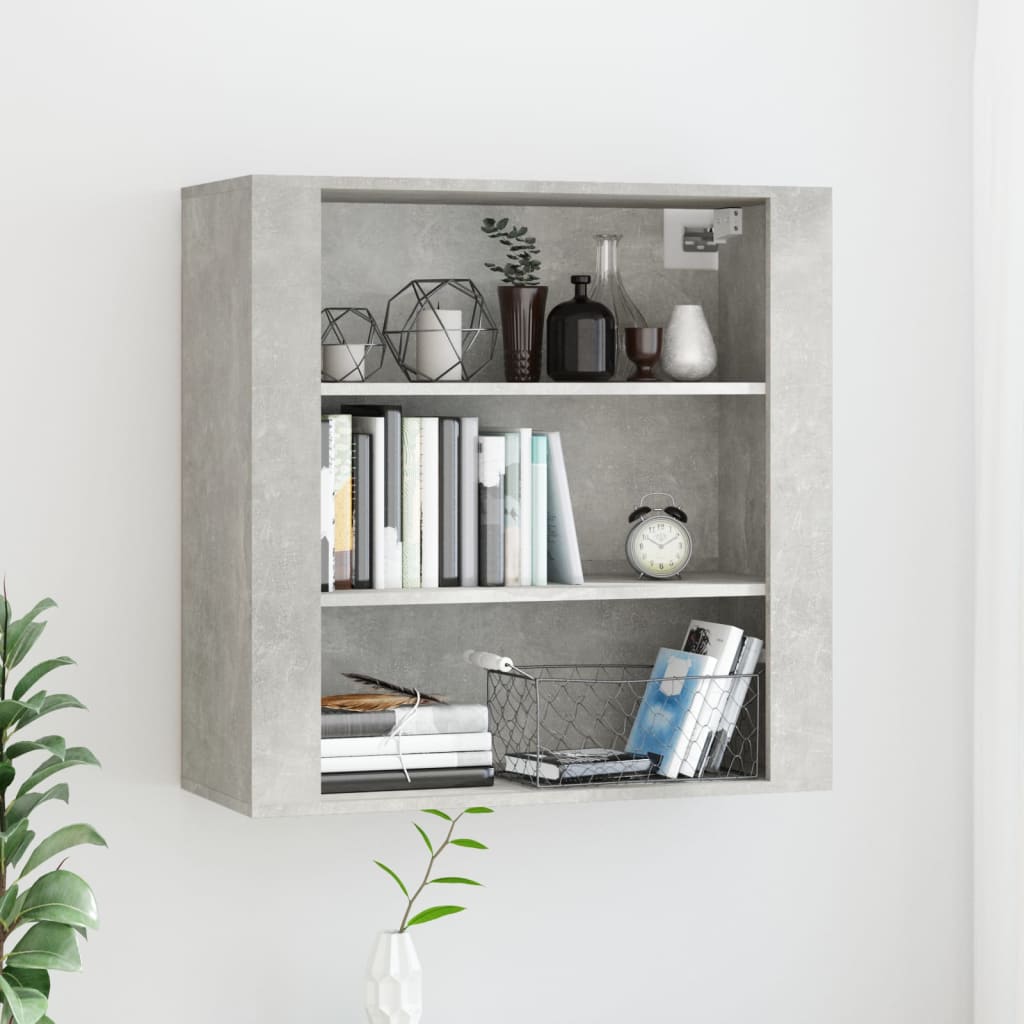 Wall Cabinet Concrete Grey 80x33x80 cm Engineered Wood