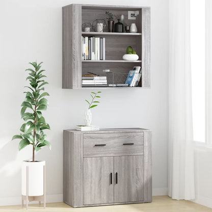 Wall Cabinet Grey Sonoma 80x33x80 cm Engineered Wood