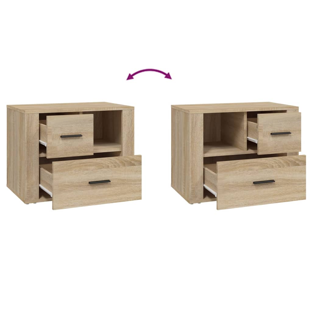 Bedside Cabinet Sonoma Oak 60x36x45 cm Engineered Wood