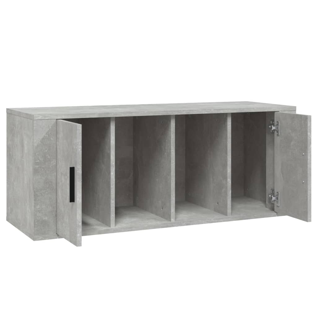 TV Cabinet Concrete Grey 100x35x40 cm Engineered Wood