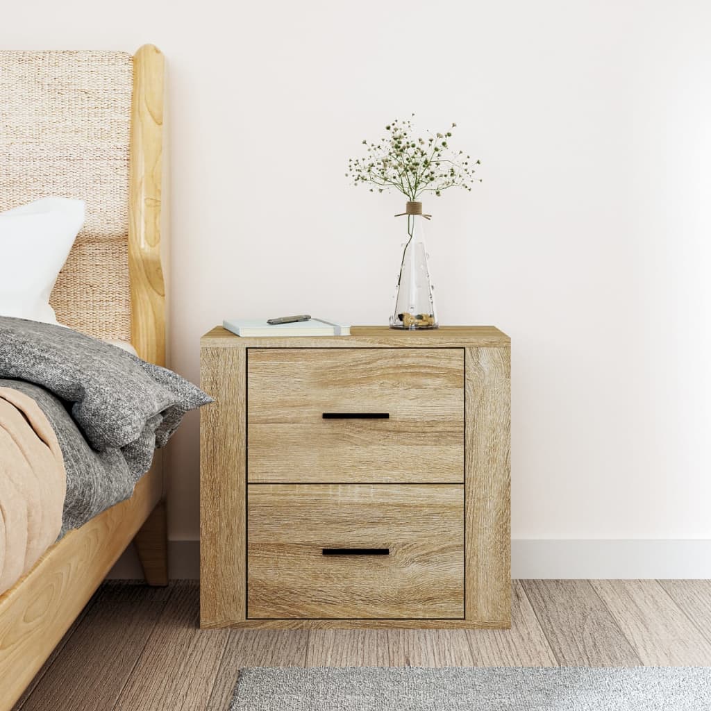 Wall-mounted Bedside Cabinet Sonoma Oak 50x36x47 cm