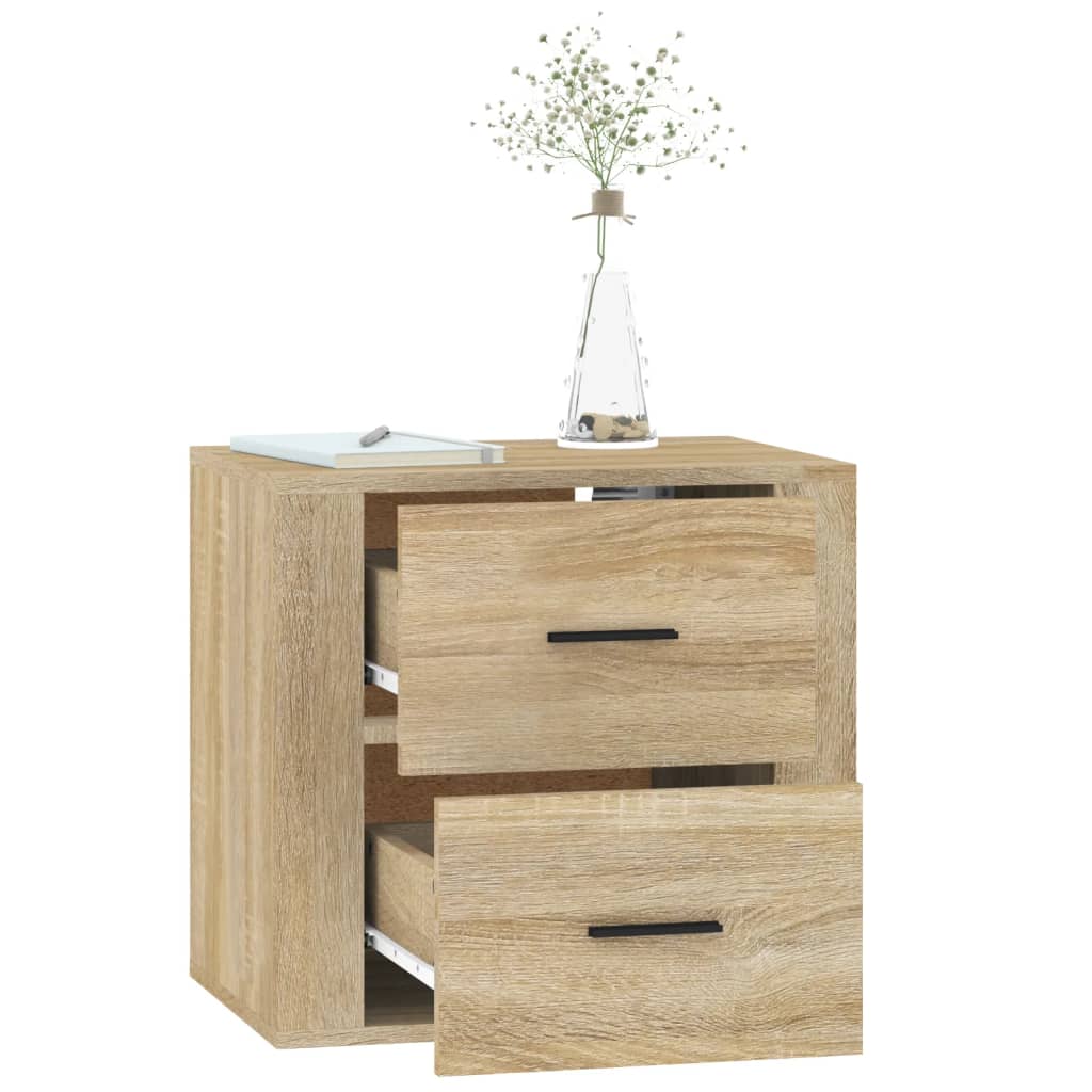 Wall-mounted Bedside Cabinet Sonoma Oak 50x36x47 cm