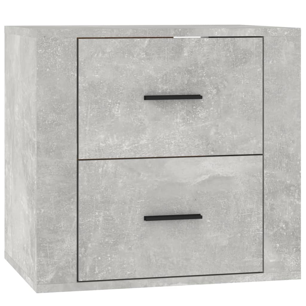 Wall-mounted Bedside Cabinet Concrete Grey 50x36x47 cm